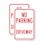Signmission No Parking Driveway, 12'' X 18'' 2 Signs, Heavy Gauge Aluminum, 2PK A-1218-2PACK-23749 - alternate 1