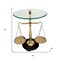 Homeroots 24" Clear and Gold Glass and Aluminum Libra Scales End Table 634156 - alternate 7