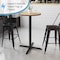 Flash Furniture Restaurant Table X-Base with 3" Dia. Bar, 30 in W, 30 in L, 40.5 in H, Cast Iron, Iron, Black XU-T3030-BAR-GG - alternate 5