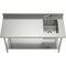 Amgood 30 in. x 72 in. Stainless Steel Work Table with Built-in Right Prep Sink and Faucet AMG WTWTPS-3072-R-F-Z - alternate 9