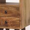 Homeroots 20" Oak Solid Wood Two Drawer Nightstand 722533 - alternate 3