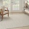 Homeroots 6' Ivory And Silver Square Geometric Indoor Outdoor Area Rug 552351 - alternate 6