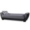 Homeroots 93" Black Gray Chenille And Faux Leather Convertible Futon Sleeper Sofa w/ Toss Pillows And Storage 607160 - alternate 6