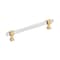 Amerock Glacio 6-5/16 in 160 mm Center-to-Center Clear/Champagne Bronze Cabinet Pull BP36656CCZ - alternate 1