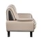 Homeroots 64in Beige And Silver Faux Leather Love Seat 329460 - alternate 7