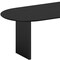 Homeroots 79" Black Solid Wood Double Pedestal Base Oval Dining Table 712144 - alternate 4