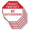 Signmission Private Property No Skateboarding, 6 inch X 6 inch, Vinyl Decal, 5PK OC-D-5PACK-6-155 - alternate 1