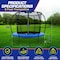 Campior 8ft Pumpkin Trampoline with Inner Enclosure, Safe Poles, UV Mat, Galvanized Springs, Easy Assembly RMTRMP84BLUE - alternate 3