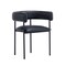 Manhattan Comfort Onda Metal Vegan Leather Dining Chair in Black DC1608-3 - alternate 6