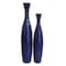 Homeroots Set of Two Cobalt Cylinder Ceramic Table Vase, 2PK 384165 - alternate 1
