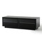 Homeroots 59in Black Glass And Wood Enclosed Storage TV Stand 473285 - alternate 4