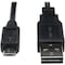 Tripp Lite USB Reversible 2.0 Cable, 5Pin, MicroB, 6ft UR050-006-24G - alternate 1