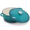 Megachef 6.35 Quart Round Enameled Cast Iron Dutch Oven with Self Basting Lid in Teal MCCI-A28T - alternate 6