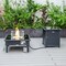 Leisuremod Walbrooke Patio Square Fire Pit and Tank Holder with Slats Design, Black WBLS-27-20-GL - alternate 7
