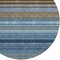 Homeroots 8' Navy Blue Sky Blue And Taupe Round Striped Washable Indoor Outdoor Area Rug 614817 - alternate 5