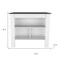 Homeroots 41in Dark Brown and White Wood Kitchen Island Set With Storage 519046 - alternate 9