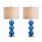 Jonathan Y Bella 27" Glass Triple-Sphere LED Table Lamp, Cobalt Blue/Chrome, 2PK JYL1070E-SET2 - alternate 1
