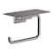 Hansgrohe AddStoris Toilet Paper Holder with Shelf in Brushed Black Chrome 41772340 - alternate 1