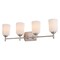 Vaxcel Laurelhurst 4-Light Vanity Light, Satin Nickel, Frosted White Glass, 29.25-In. Wide W0580 - alternate 1
