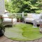 Homeroots 8' Round Green Round Abstract Washable Non Skid Indoor Outdoor Area Rug 559744 - alternate 7