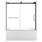 Kingston Brass 60" Acrylic Anti-Skid Alcove Left-Hand Drain Tub with Right Sliding Tub Door, White/Matte Black KVTAP603216L0 - alternate 1