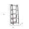Homeroots 67" Natural and Black Metal Five Tier Ladder Bookcase 486298 - alternate 5