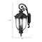 Homeroots Laurens 3-Light Matte Black Wall Light 398357 - alternate 5