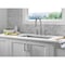 Delta Renaldi Two Handle Pull-Down Bridge Kitchen Faucet Lumicoat Arctic Stainless 2384L-AR-PR-DST - alternate 6