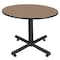 Regency Round Kobe X-Base Breakroom Table, 48 in W, 48 in L, Noble Oak TKB48RNDNO - alternate 1