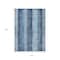 Homeroots 10' X 14' Blue And Gray Striped Washable Indoor Outdoor Area Rug 617841 - alternate 7