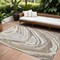 Homeroots 8' X 10' Taupe Brown And Beige Abstract Washable Indoor Outdoor Area Rug 601305 - alternate 1