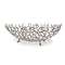 Homeroots 22" Silver Aluminum Faux Coral Oval Centerpiece Bowl 568879 - alternate 3