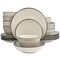 Elama Gia 24 Piece Round Stoneware Dinnerware Set in Cream EL-GIA24C - alternate 1