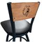 Holland Bar Stool Co 36" Blk Wrinkle Ferris State Swivel Bar Stool, Laser Engraved Back L03836BWMedMplAFerrStBlkVinyl - alternate 1