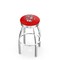 Holland Bar Stool Co 25" Chrome Wisconsin "Badger" Swivel Bar Stool, Accent Ring L8C3C25WI-Bdg - alternate 1