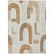 Homeroots 9' X 12' Ivory Khaki And Beige Geometric Washable Indoor Outdoor Area Rug 618104 - alternate 9