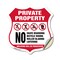 Signmission Private Property Shield Sign No Skateboa, 18 Inch X 18 Inch, Vinyl Decal SHI-D-18-442 - alternate 1
