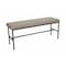 Bfm Seating Meghan 2-Seat Bolt-Down Bench, Grade 4 Upholstered Seat - Steel Frame - Sand Black Finish JS337MWH2174-SB - alternate 1