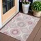 Homeroots 3' X 5' Pink Blush And Gray Medallion Washable Indoor Outdoor Area Rug 589632 - alternate 1