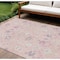 Homeroots 9' X 12' Pink Purple And Gray Oriental Washable Indoor Outdoor Area Rug 598068 - alternate 1