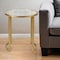 Homeroots 22" Brass And Clear Glass And Steel Round End Table 543844 - alternate 1