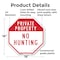 Signmission Private Property No Hunting, 18 Inch X 18 Inch, Plastic Sign OC-P-18-147 - alternate 6