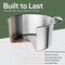 Emporio Kitchen Stainless Steel 5QT Stockpot with Glass Lid, Even-Heat Base, Riveted Handles, Oven Safe EMPKSSTKP55 - alternate 6