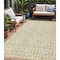 Homeroots 5' X 8' Wheat And Ivory Geometric Washable Indoor Outdoor Area Rug 594888 - alternate 1