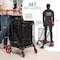 Serenelife Small Compact Folding Shopping Cart with Removable Waterproof Liner SLSPCART75 - alternate 4