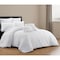 Homeroots White Queen Polyester 220 Thread Count Washable Duvet Cover Set 529047 - alternate 8