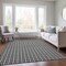 Homeroots 5' X 8' Black And Ivory Geometric Washable Indoor Outdoor Area Rug 614720 - alternate 5