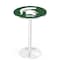 Holland Bar Stool Co 42" Chrome Michigan State Pub Table, 36" dia. Top L214C4236MichSt - alternate 1