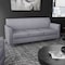 Flash Furniture HERCULES Diplomat Gray LeatherSoft Sofa with Clean Line-Stitched Frame and Chrome Legs BT-827-3-GY-CHR-GG - alternate 8