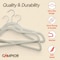 Campior Premium Velvet Non-Slip Hangers, Heavy Duty, 360 Deg Swivel Hook, Ivory Velvet Finish, 80PK CMPVVH80IV - alternate 7
